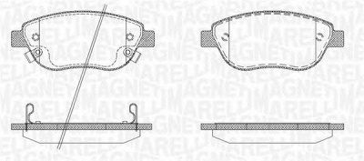 MAGNETI MARELLI 363916060562 -  Комплект тормозных колодок, дисковый тормоз